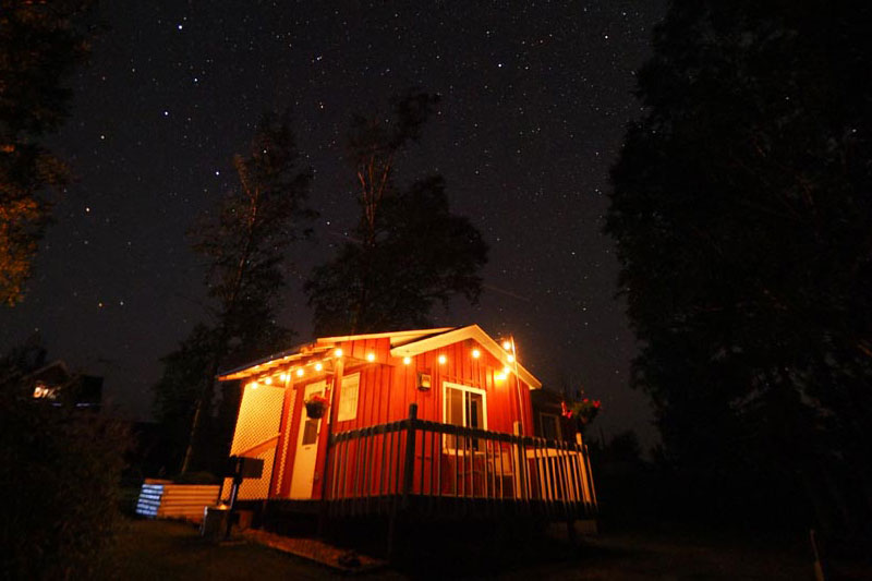 Lake Superior Cabin under the stars