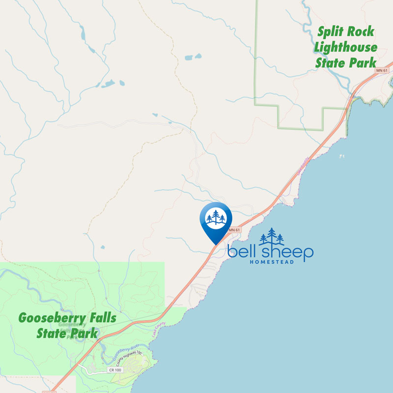 Map and directions to Bell Sheep Homestead